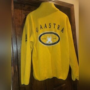Gaastra Water Gear Yellow Gold Navy Zip-Up Sweater Jacket Coat Fleece Men's M L